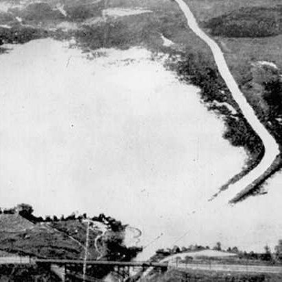Aerial photo of cootes paradise marsh from 1930