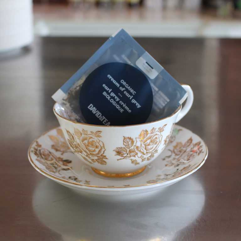 Earl Grey Teabag In China Teacup