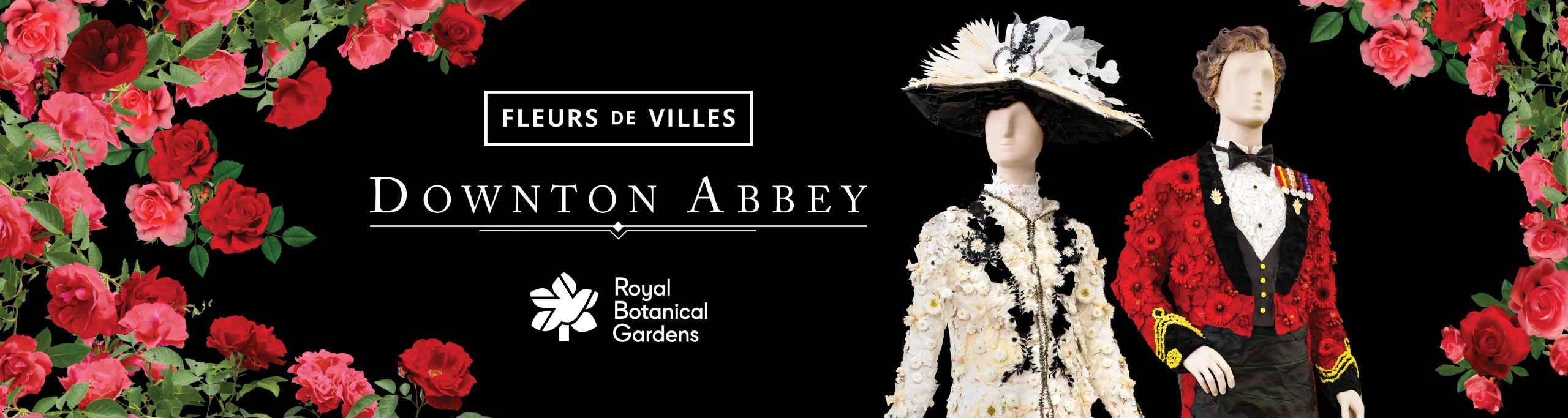 FDV DA Burlington_web banners2 Fleurs de Villes Downton Abbey at Royal Botanical Gardens, floral clothing display