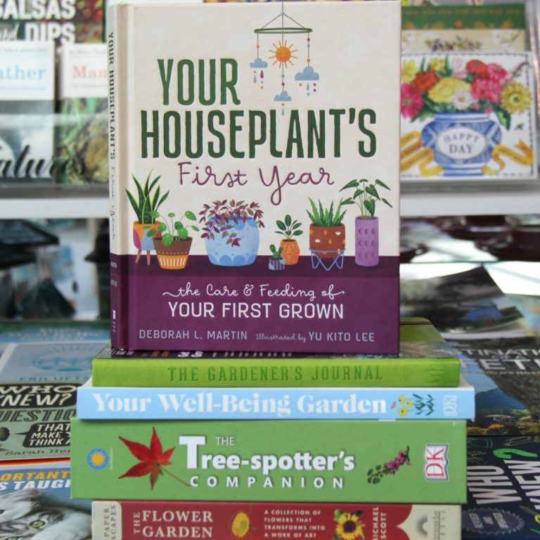 stack of plant focused books