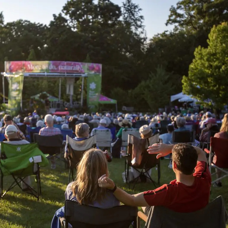 Outdoor concert performed in RBG's Mitchell's Field