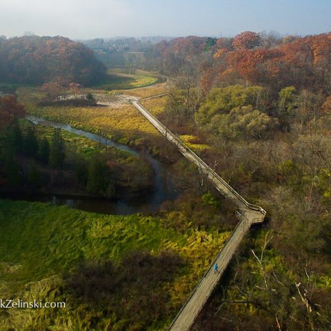 Aerial View Of Boardwalk Through Hendrie Valley Credit Markzelinski.com