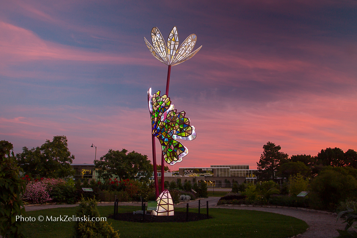 bloodroot-sculpture-sunset-markzelinski.com Bloodroot sculpture at sunset