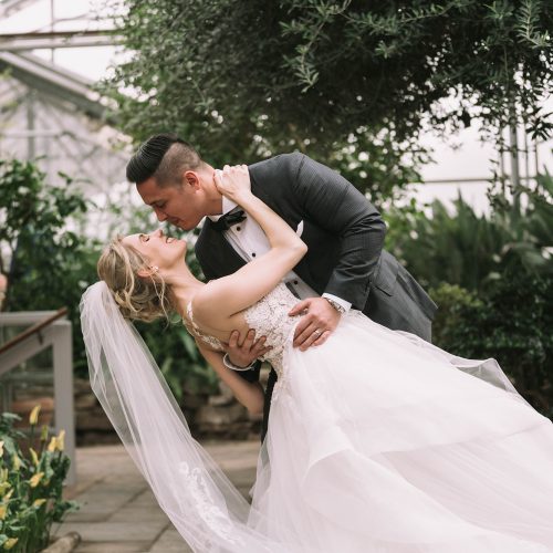 wedding-bride-and-groom-dip-mediterranean-garden-greenhouse Wedding Bride And Groom Dip Mediterranean Garden Greenhouse